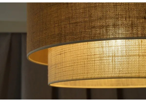 Duolla - Felületre szerelhető csillár YUTE BOHO 1xE27/15W/230V átm. 45 cm barna/krémes