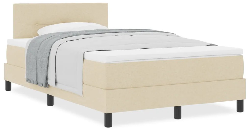 Boxspring Ágy matraccal Krém 120x200 cm Szövet