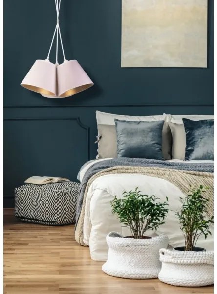 Duolla - Csillár zsinóron TWIGGY 3xE27/40W/230V átm. 60 cm fehér