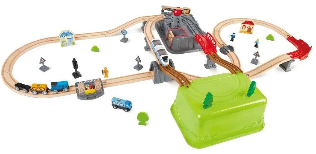 Hape Train pálya játékdobozzal