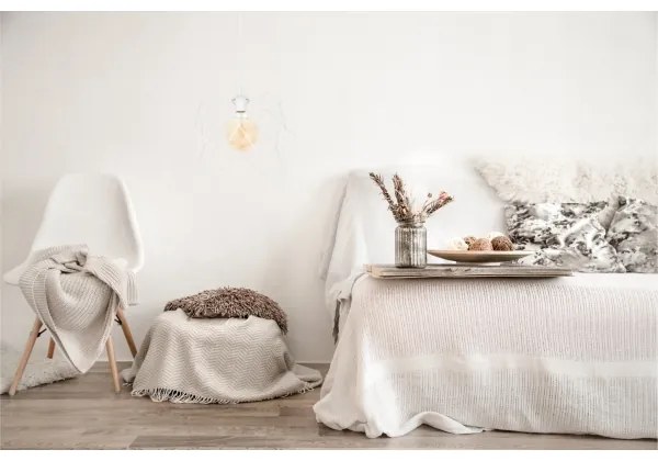 Csillár zsinóron GALL 1xE27/60W/230V fehér