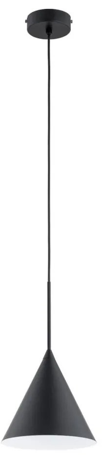 Csillár zsinóron FABO 1xE27/15W/230V fekete