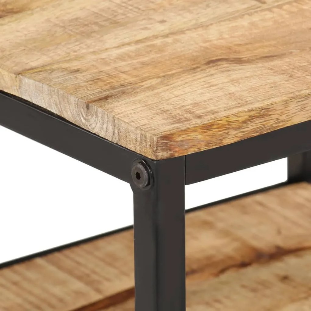 tömör nyers mangófa dohányzóasztal 55 x 55 x 45 cm