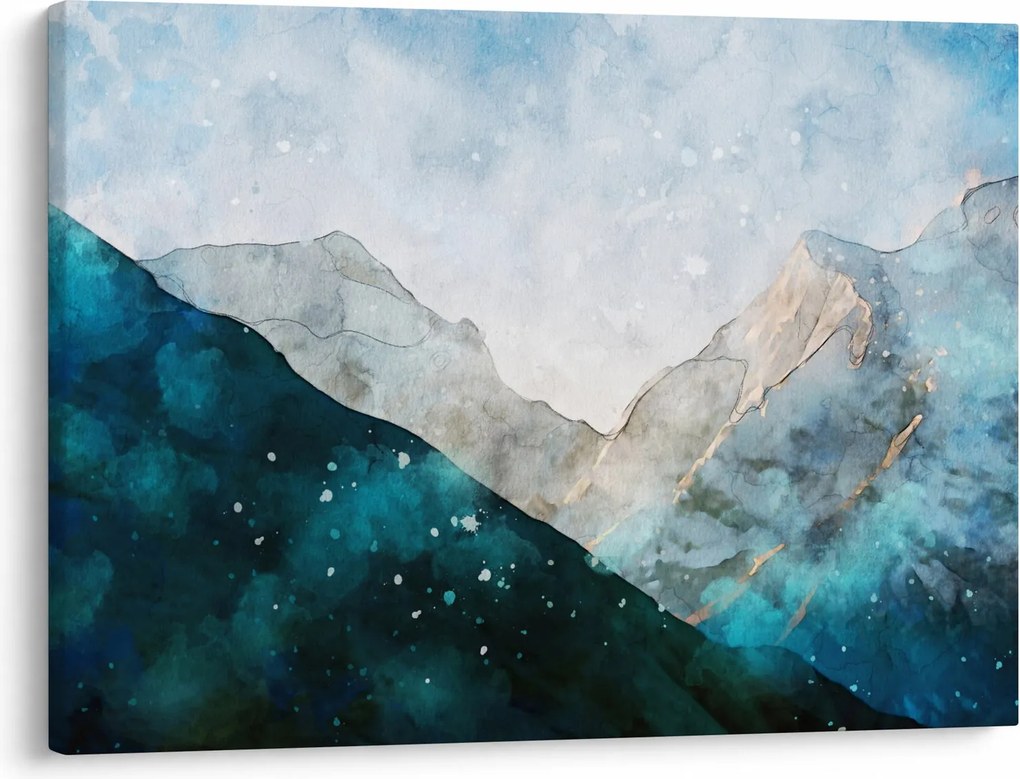 Kép - Hegyek rajza (70x50 cm)