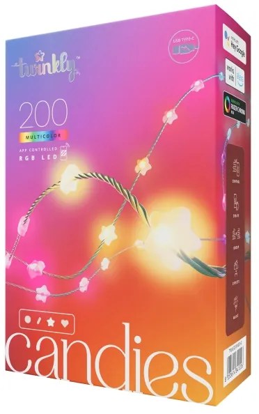 Twinkly TWKS200RGB-G - LED RGB Dimmelhető karácsonyi lánc 200xLED 14 m USB Wi-Fi