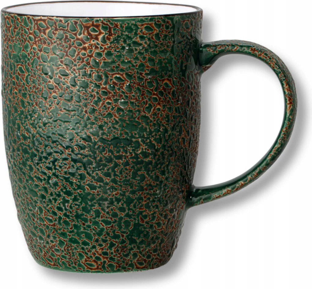 Kávés és teás bögre porcelán zöld nagy Wilmax 460 ml