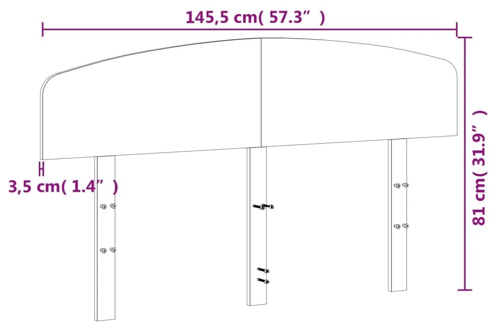 viaszbarna tömör fenyőfa fejtámla 140 cm