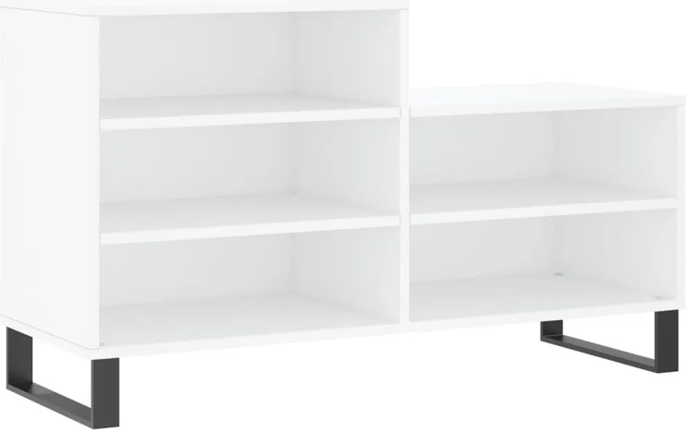 vidaXL fehér szerelt fa cipősszekrény 102x36x60 cm