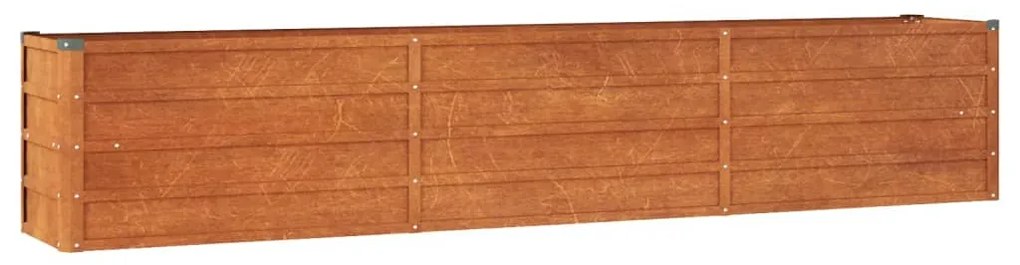 Rozsda színű corten acél kerti magaságyás 240 x 40 x 45 cm