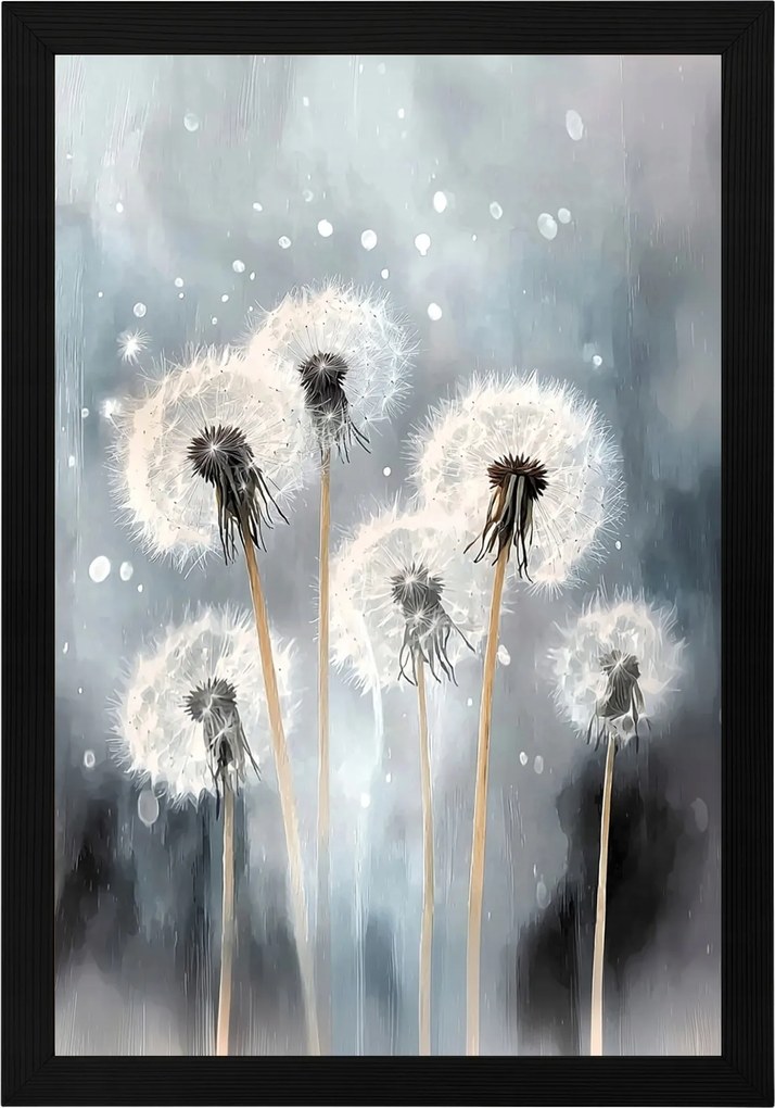 Poszter Keret Fa Természet Pitypang Köd Eső Harmat Könnyű 40x60