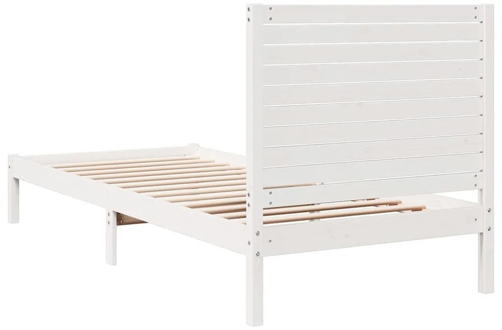 fehér tömör fa extra hosszú ágykeret matrac nélkül 90 x 210 cm