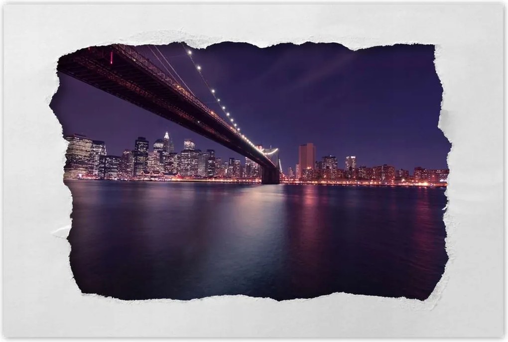 Poszterek 60x40 Híd az éjszakában Usa New York