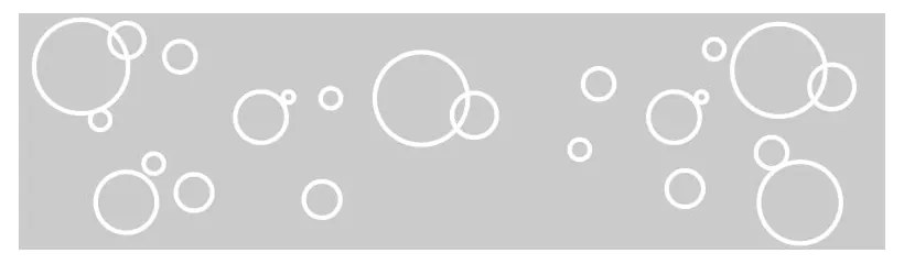 Bubbles vízálló zuhanyajtó matrica, 200 x 55 cm - Ambiance