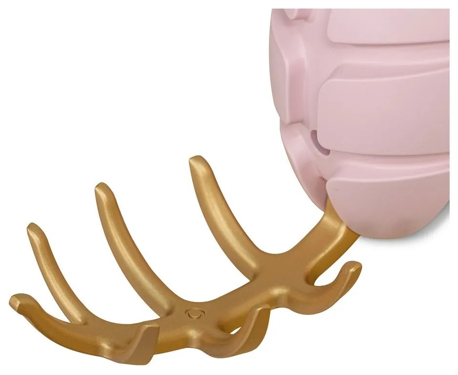 Világos rózsaszín-aranyszínű fali műanyag akasztó Bug – Spinder Design