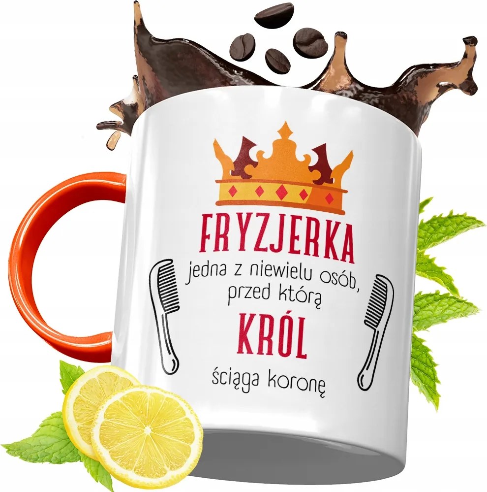 Narancssárga Bögre Fodrásznak Fodrász Ajándék fényképes nyomtatással