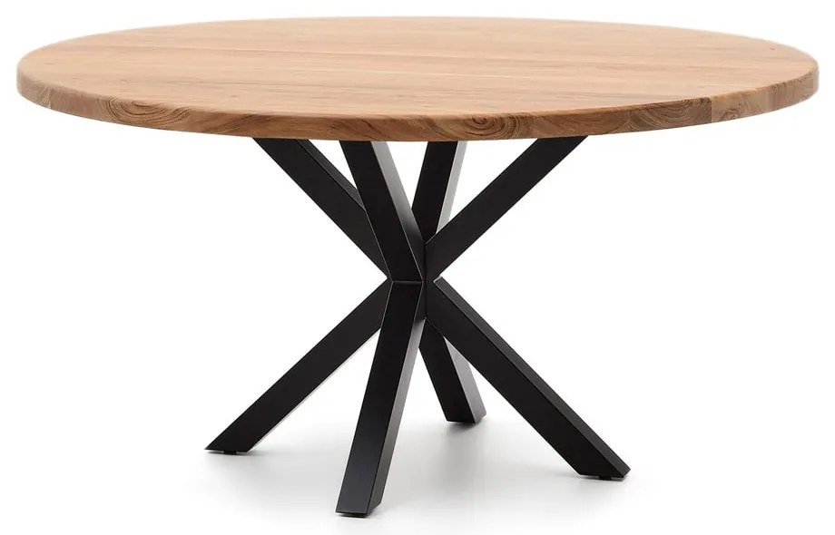 Étkezőasztal akácfa asztallappal ø 150 cm Argo – Kave Home