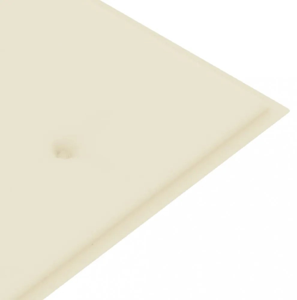 krémszínű oxford szövet kerti padpárna 150x50x4 cm