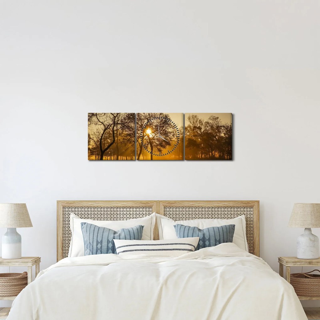 Kép - Napkelte (órával) (90x30 cm)