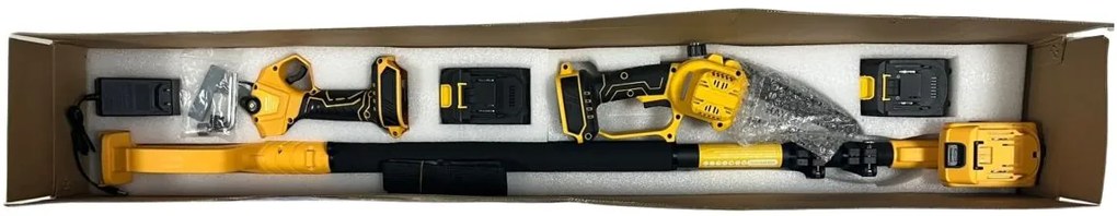 Nagy HAYAMI HA-1008-1 3 az 1-ben AKU készlet - fűrész + metszőolló + hosszabbító rúd 2,4 m