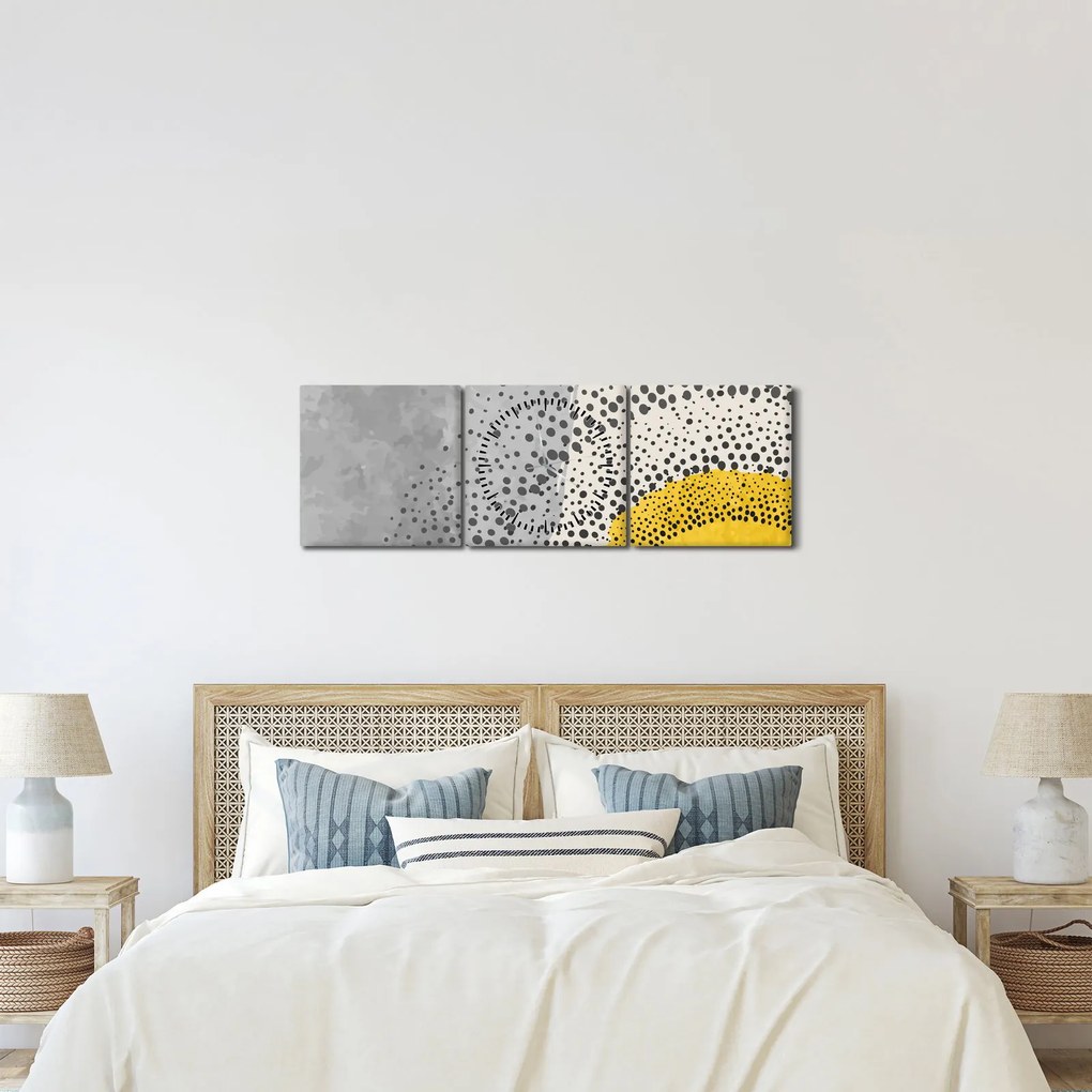 Kép - N⁰3 strand absztrakt festménye (órával) (90x30 cm)