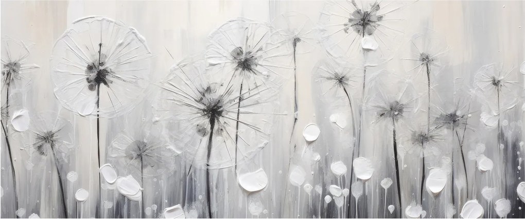 Kép - Pitypang, festés (120x50 cm)