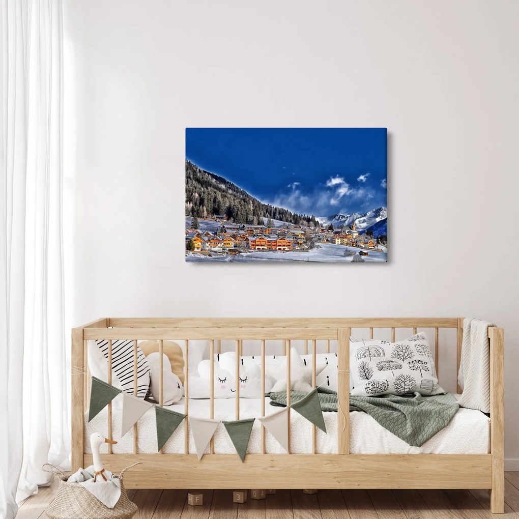 Kép - Hegyi város (90x60 cm)