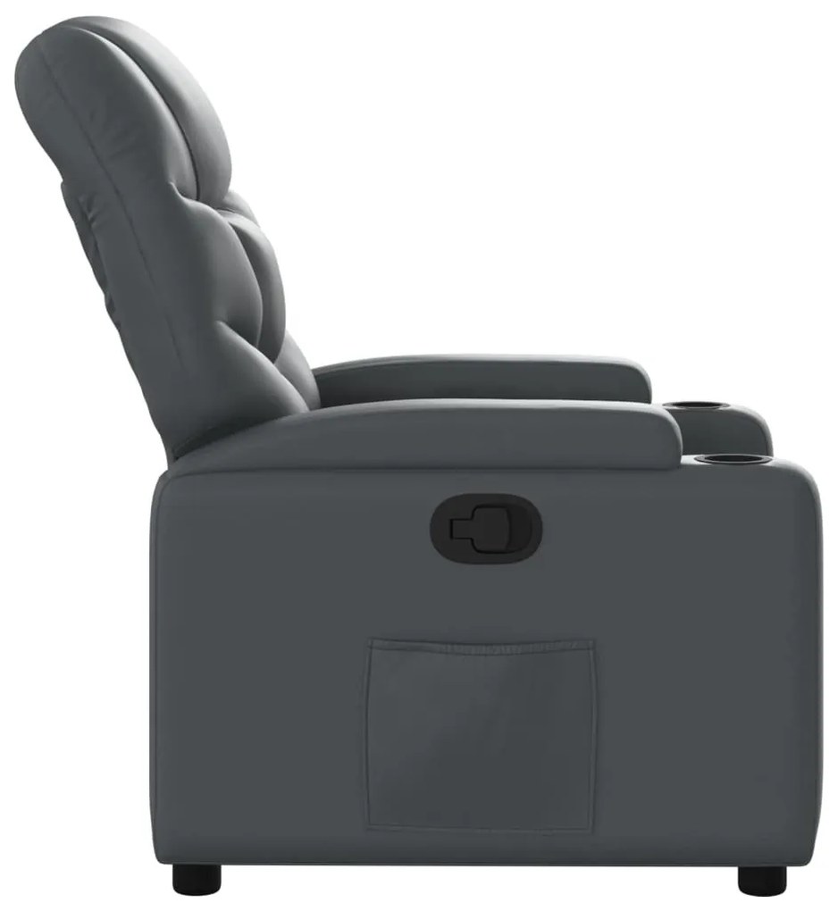 szürke műbőr relaxfotel