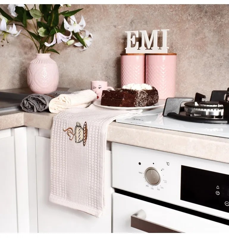 EMI Coffee waffle szövésű konyharuha