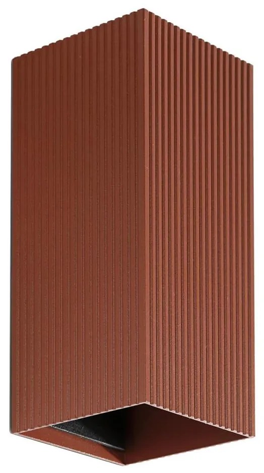 FARO 40568 - Fali lámpa SOLE 2xGU10/8W/230V tégla csipkézett szögletes