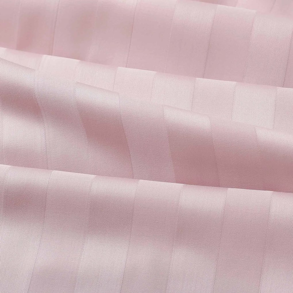 Goldea körgumis damaszt lepedő - régi rózsaszínű csíkos 120 x 200 cm