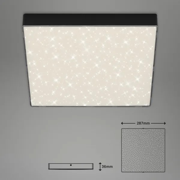 Briloner 7078-415 - LED Mennyezeti lámpa STAR SKY LED/21W/230V 28x28 cm fekete