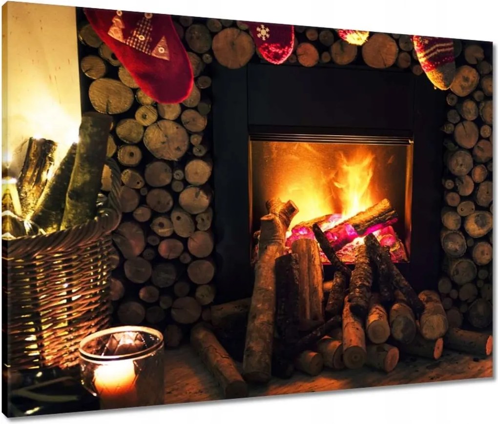 Vászonkép 80x60 Kandalló