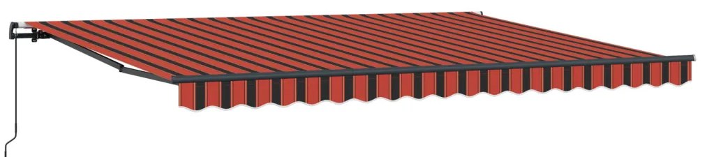 Manuális behúzható napellenző narancssárga és barna 450x350 cm