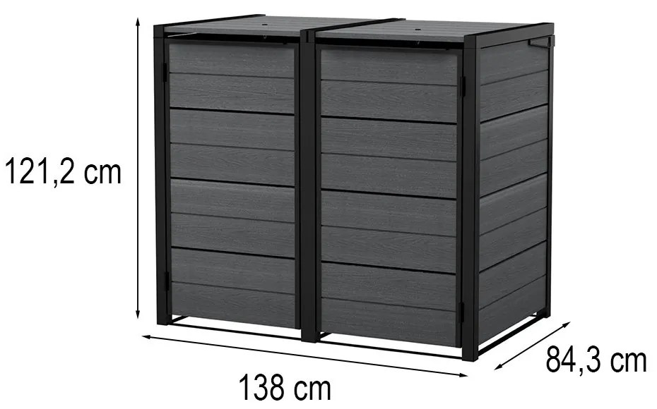 Hide away kültéri szemetes tároló 240 l