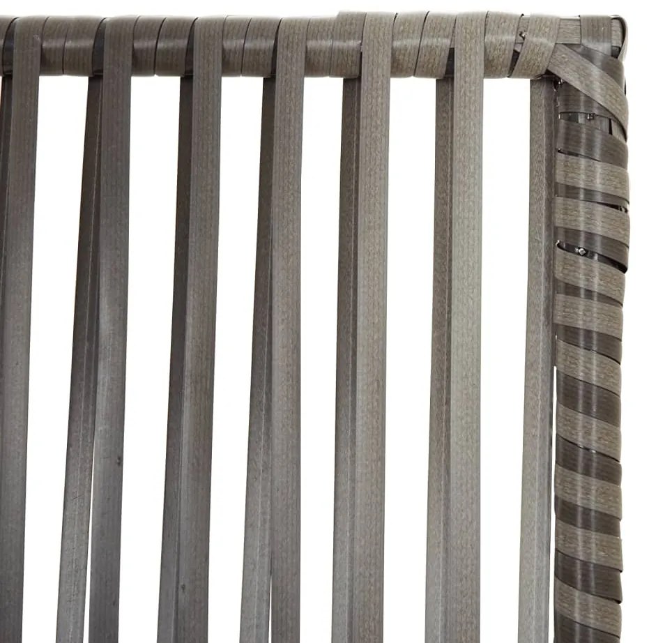 szürke 5-paneles polyrattan térelválasztó