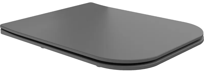 Mexen Madox lassan záródó, vékony duroplaszt ülőke, sötétszürke matt - 39154061