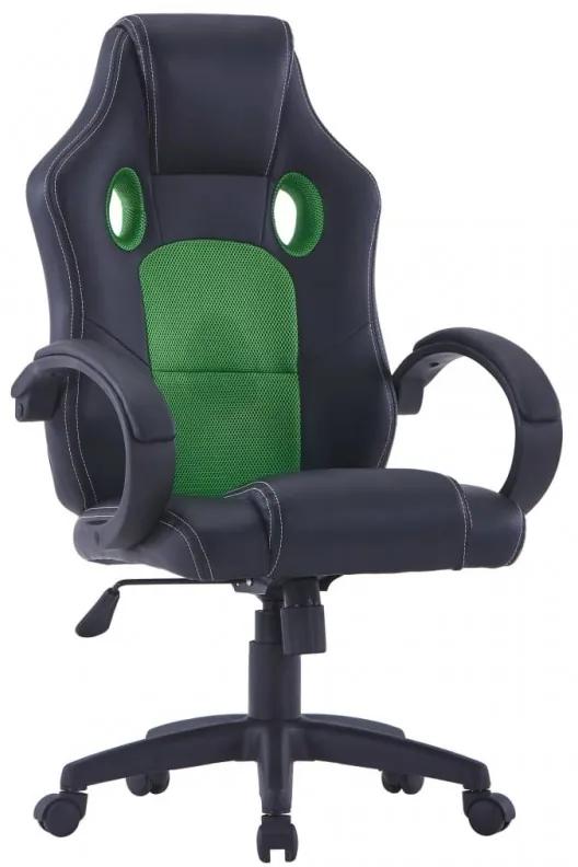 Zöld műbőr gamer-szék