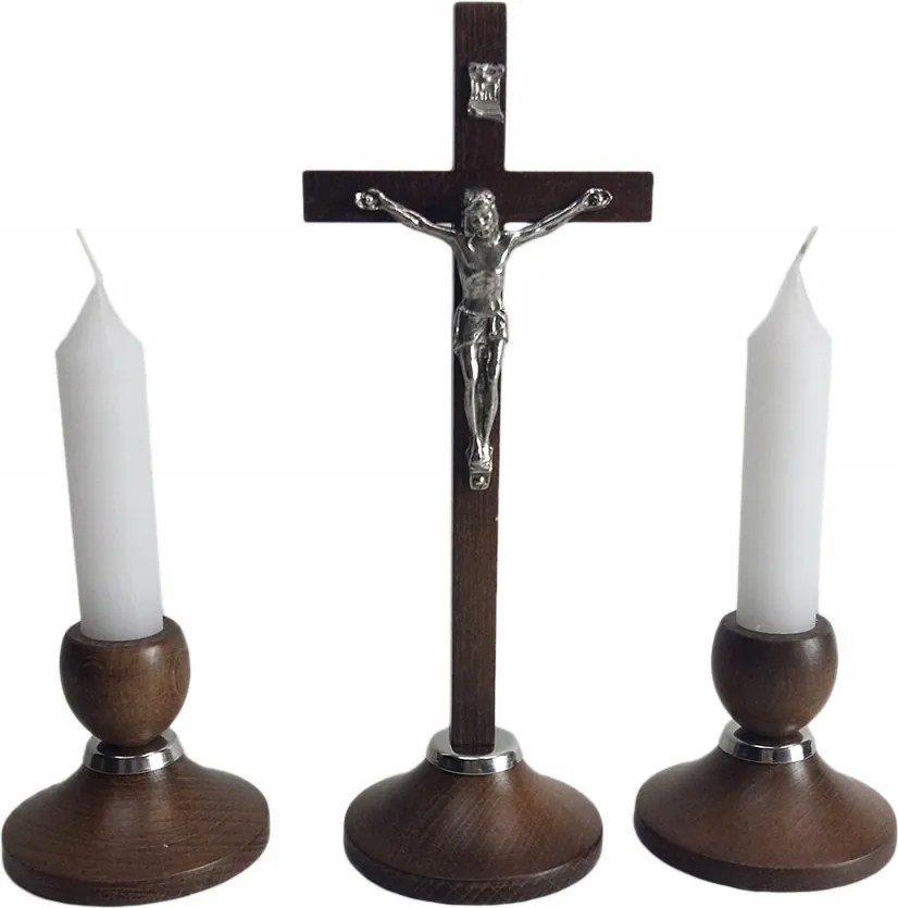 Karácsonyfadísz szett Barna (20cm-es kereszt)