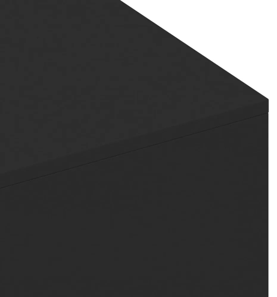 fekete szerelt fa dohányzóasztal 100x49,5x31 cm