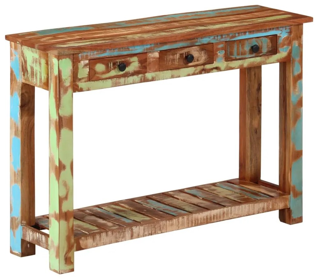tömör újrahasznosított fa tálalóasztal 110x30x76 cm