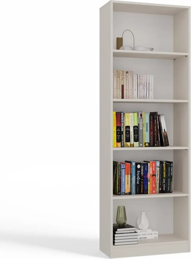 R60 polcos szekrény, könyvtartó, 60x182x30 cm, kasmír