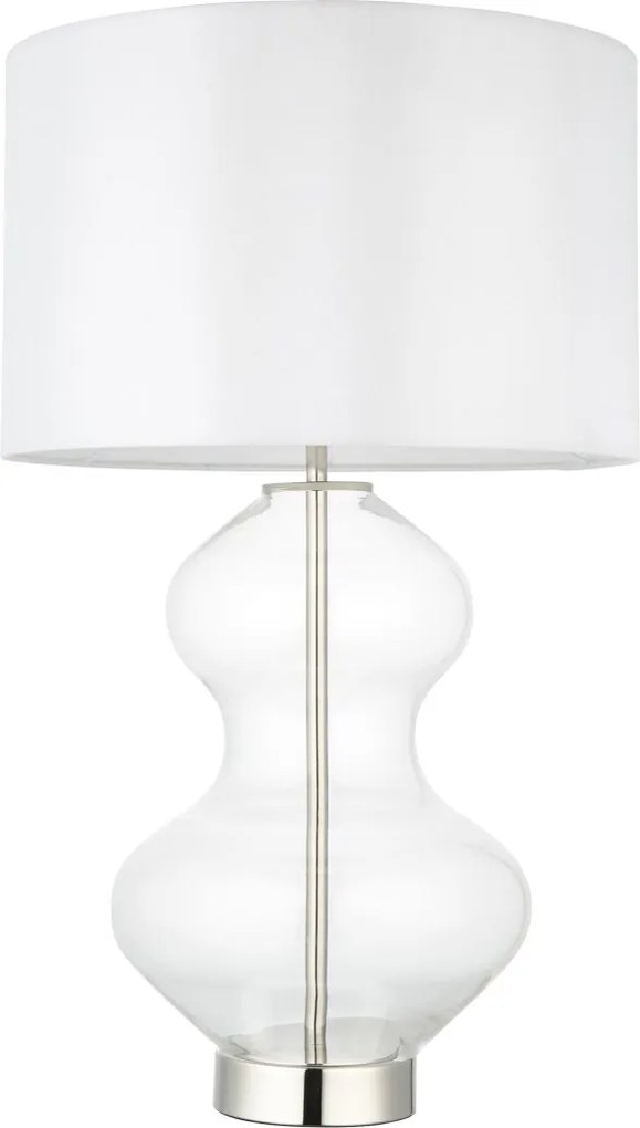 Endon glamour modern asztali lámpa kelda shaped fehér nikkel átlátszó end102676