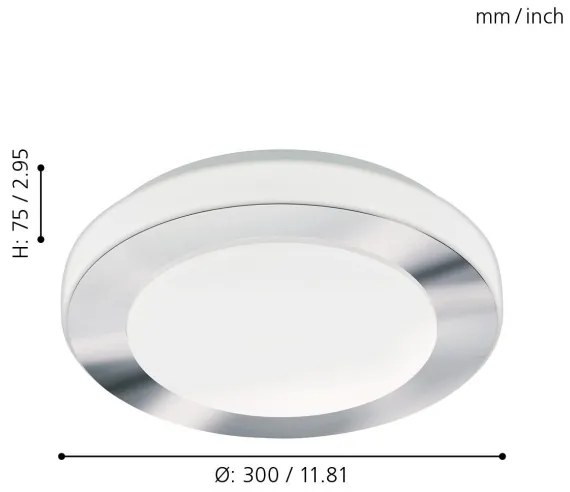 Eglo 95282 - LED CAPRI fürdőszobai lámpa LED/11W/230V IP44