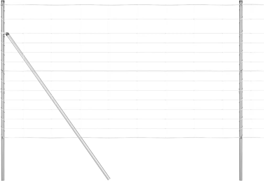vidaXL Kerítésoszlop Galvanizált 50 x 1,4 m Acél