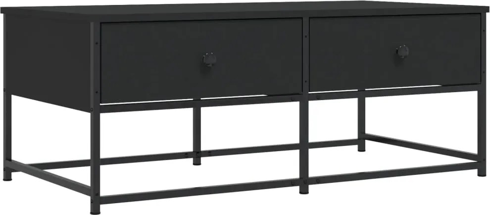 vidaXL fekete szerelt fa dohányzóasztal 100 x 51 x 40 cm