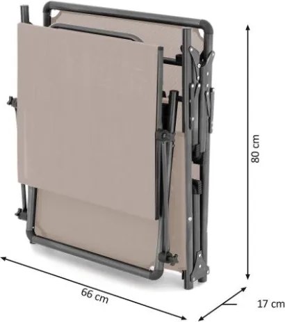 DIVERO Összecsukható kerti nyugágy tetővel XXL szürke