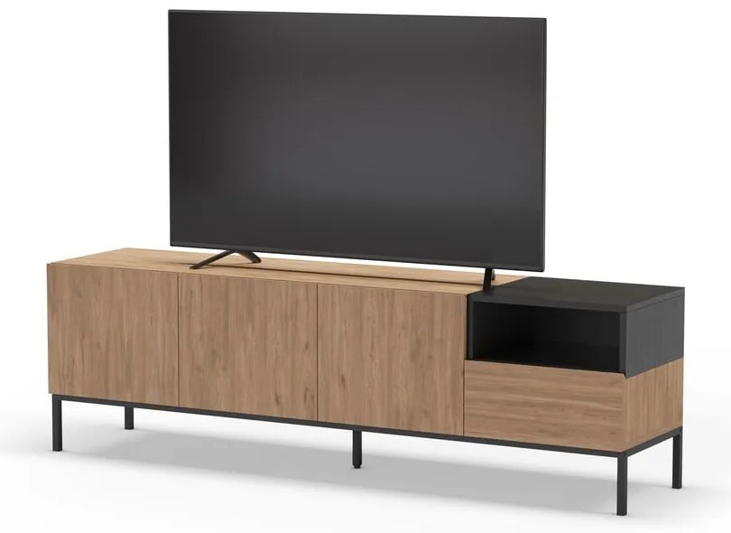 Natúr színű TV-állvány 180x55 cm Cailin – Marckeric