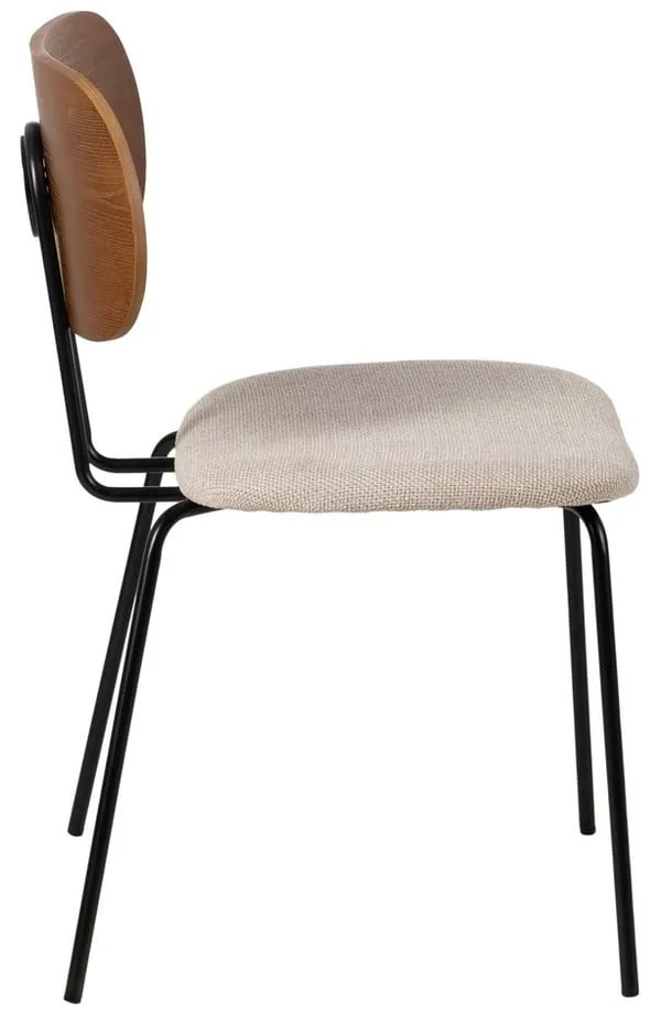 Barna-krémszínű étkezőszék szett 4 db-os Cleo – Ixia