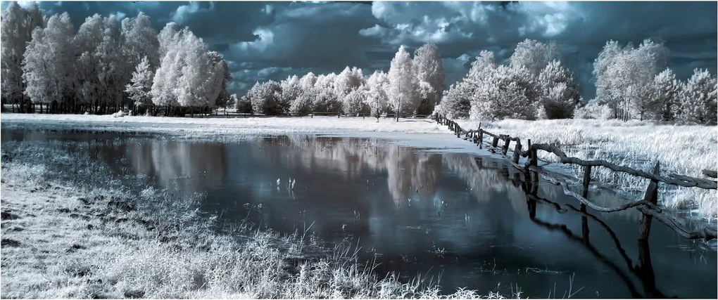 Kép - Fagyott táj (120x50 cm)
