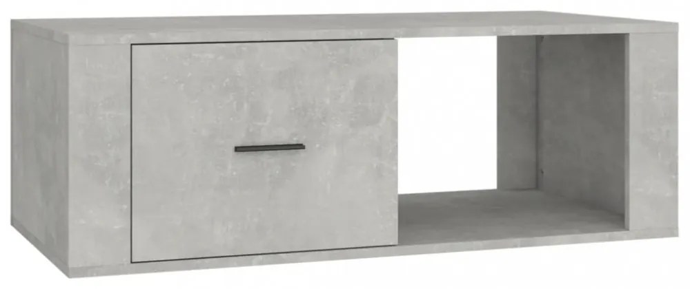 betonszürke szerelt fa dohányzóasztal 100x50,5x35 cm
